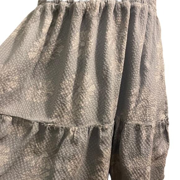 Madewell Gray Smocked Fabric Mini Dress, Size 8 - Picture 3 of 6